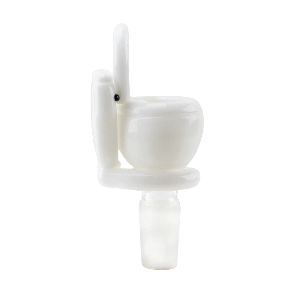 Empire Glassworks 14mm Toilet Bowl Slide, Front View, Borosilicate Glass Bong Accessory