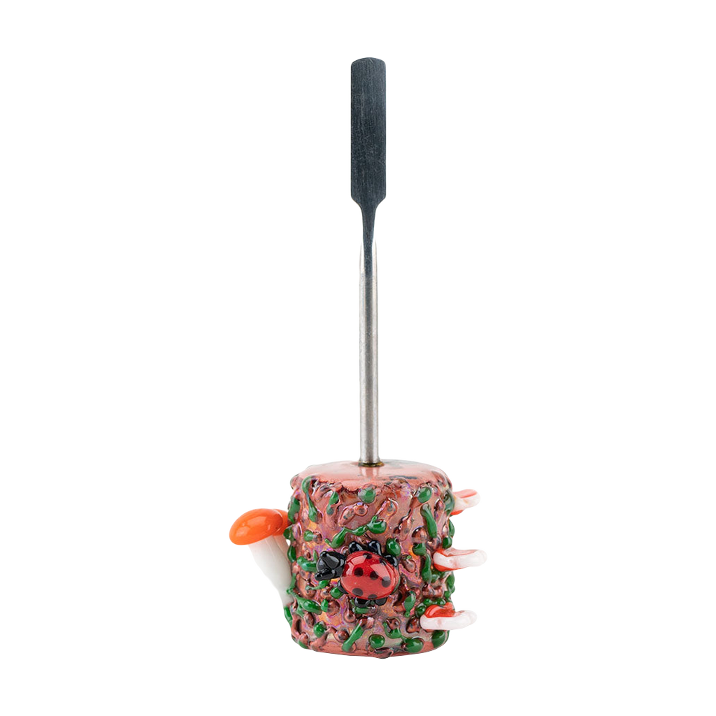 Empire Glassworks Bug's Life themed dab tool with borosilicate glass detail, front view