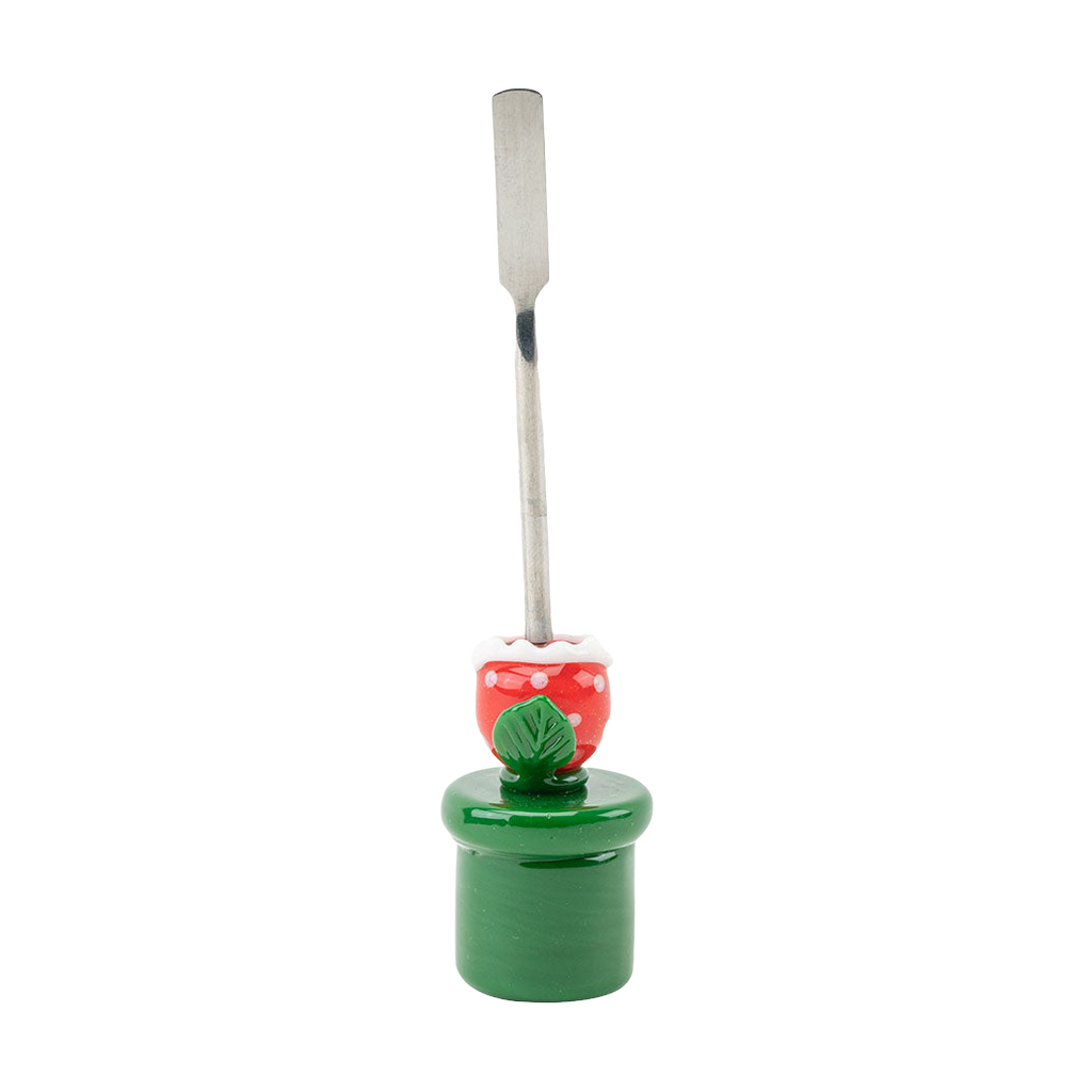 Empire Glassworks Piranha Plant Dab Tool, 4.5" with Steel Tip & Borosilicate Glass Handle