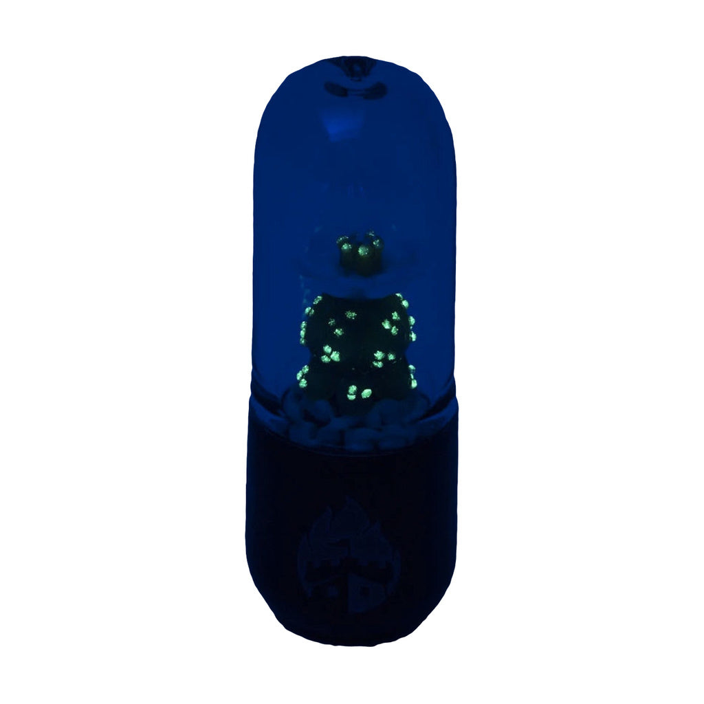 Empire Glassworks Dry Pipe Peyote with glow-in-the-dark feature, 4.5" Borosilicate Glass