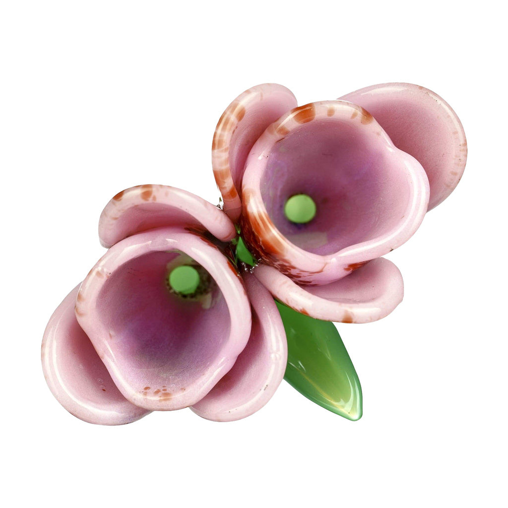 Empire Glassworks 'Dualip' Double Tulip Bowl Piece, Borosilicate Glass, Top View