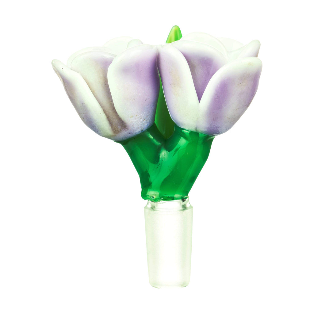 Empire Glassworks "Dualip" Double Tulip Bowl Piece, 14mm Joint, Front View