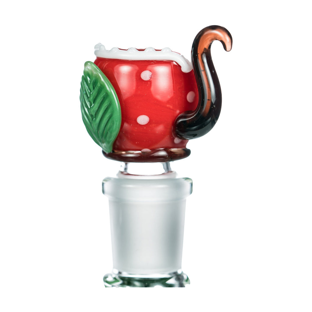 Empire Glassworks Mushroom Patch Banger Hanger with intricate design, front view on white background