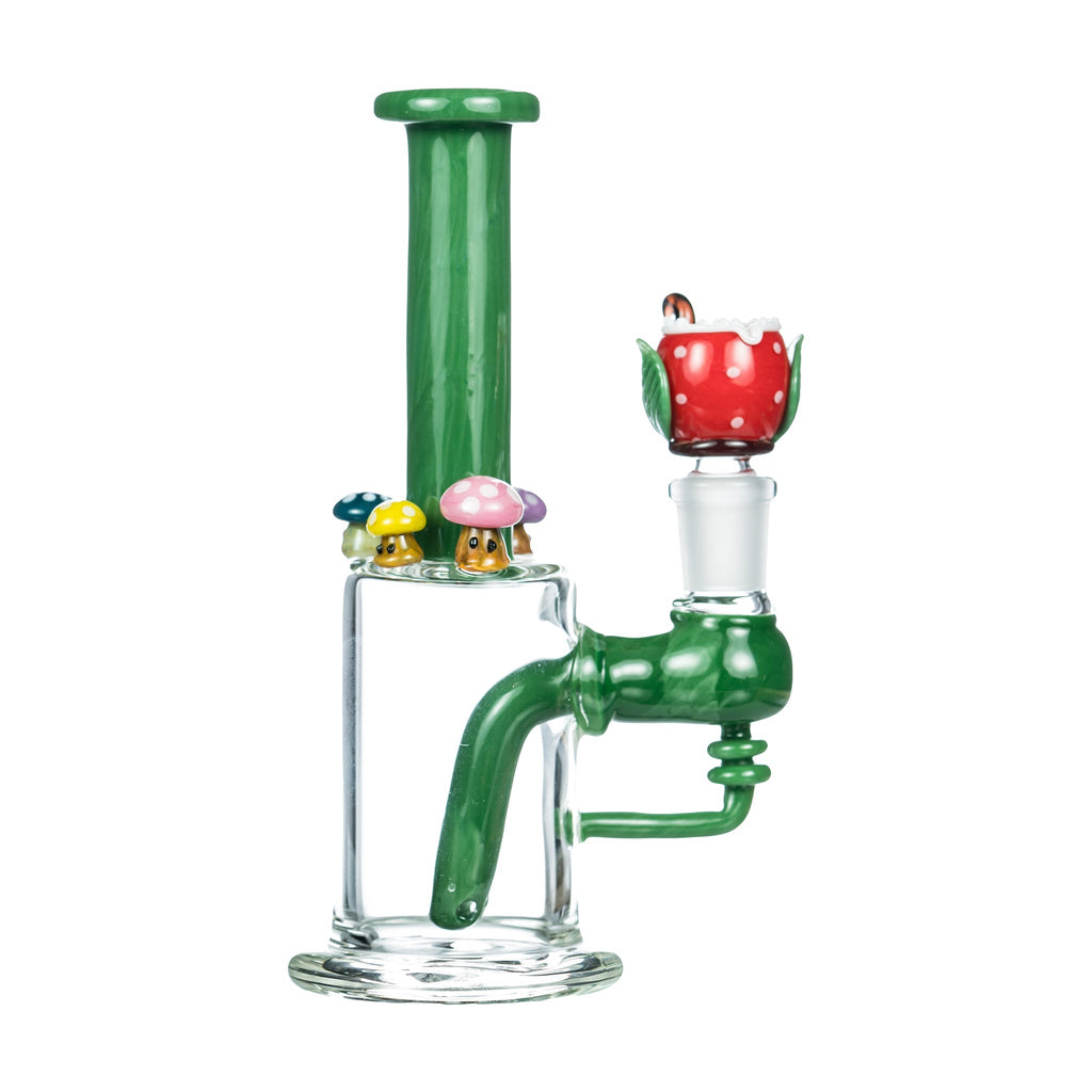 Empire Glassworks 7" Mushroom Patch Banger Hanger, Heady Borosilicate Glass, Front View