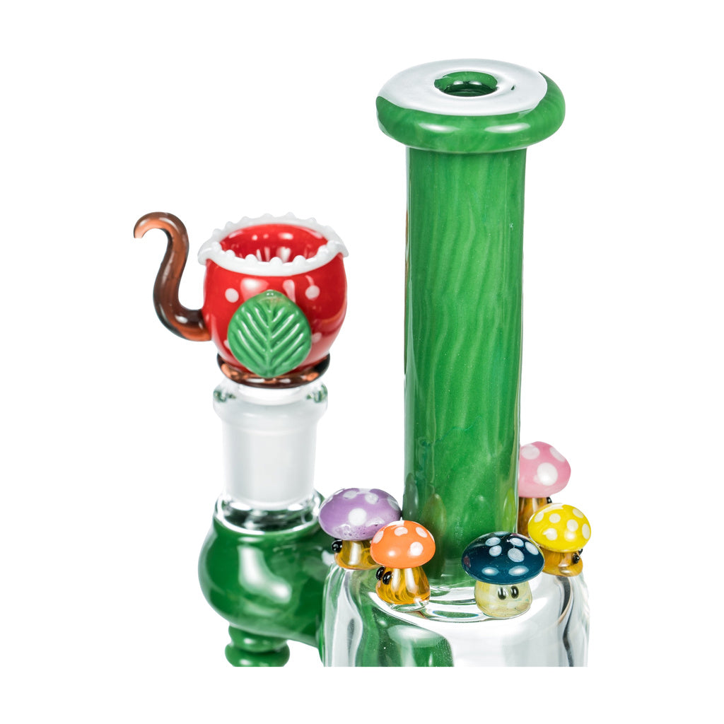 Empire Glassworks Mushroom Patch Banger Hanger with Slit-Diffuser Percolator, Front View