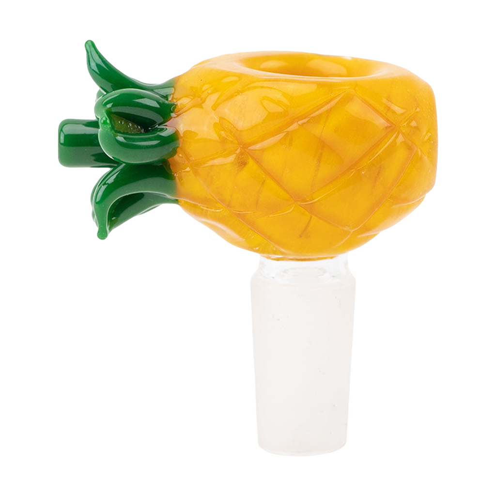 Empire Glassworks Pineapple Themed 14mm Male Bong Bowl Slide Front View