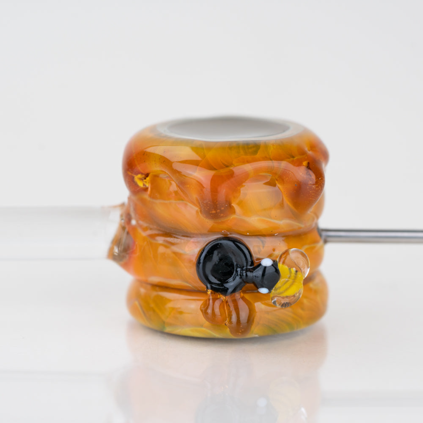 Empire Glassworks Metal & Glass Poker Wand | 6" | Beehive