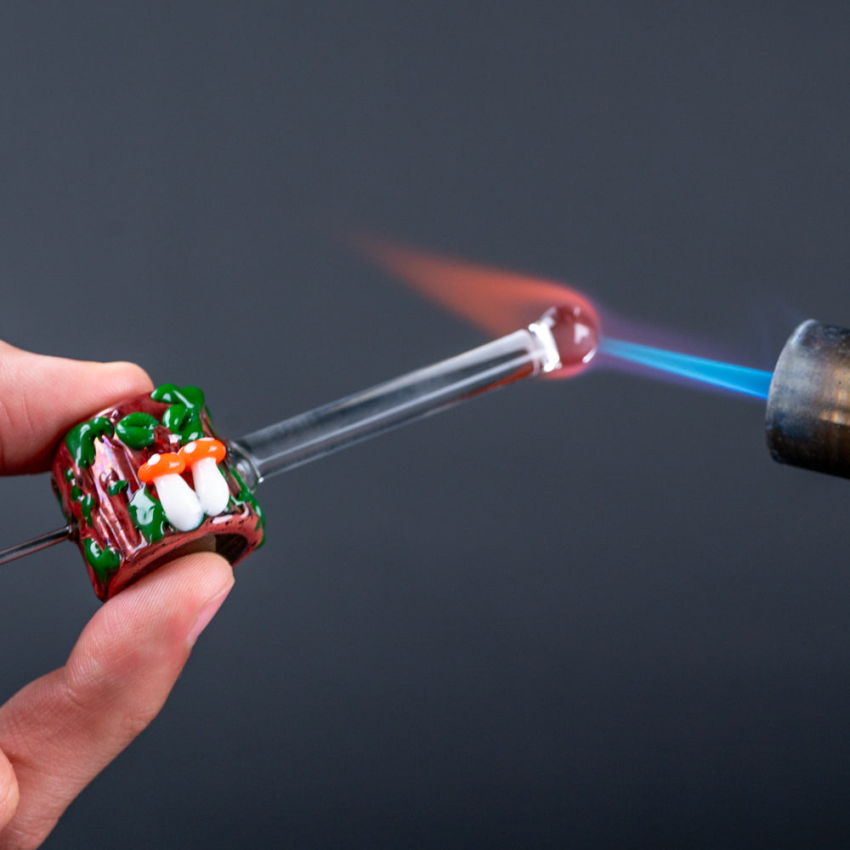 Empire Glassworks Metal & Glass Poker Wand | 6" | Hootie's Forest
