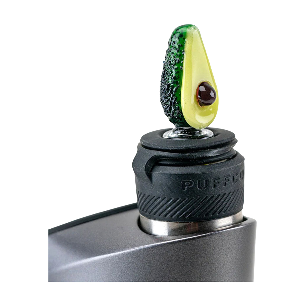 Empire Glassworks Puffco Peak Pro Carb Cap, 12mm Borosilicate Glass, Avocado Design - Close-up