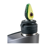 Empire Glassworks Puffco Peak Pro Carb Cap, 12mm Borosilicate Glass, Avocado Design - Close-up