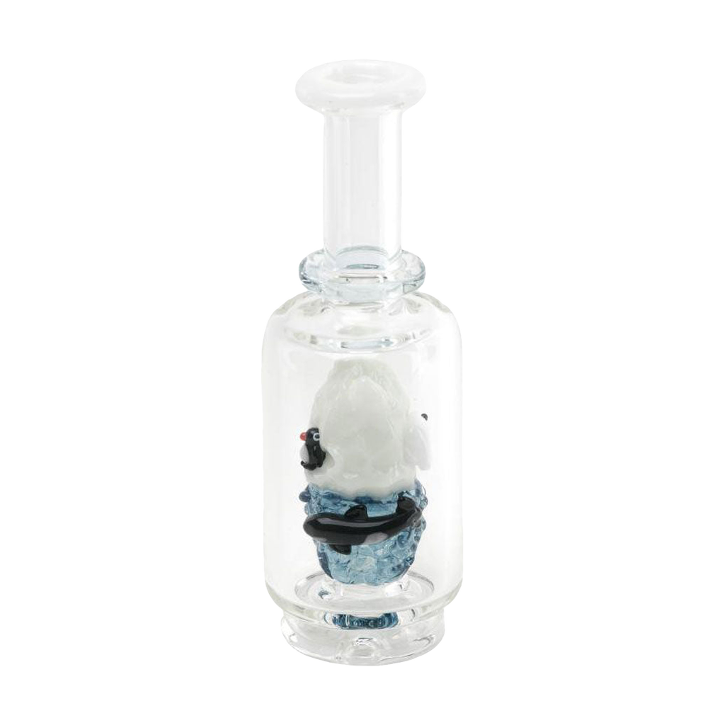 Empire Glassworks Puffco Peak UV Attachment with Avenge Artic theme, front view on white background