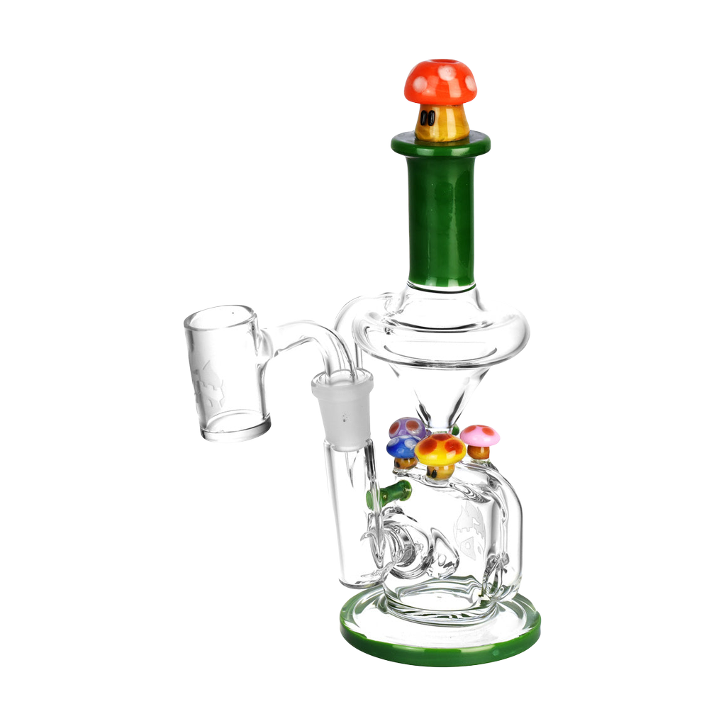 Empire Glassworks 8.5" Mushroom Recycler Dab Rig with 14mm Female Joint, Front View