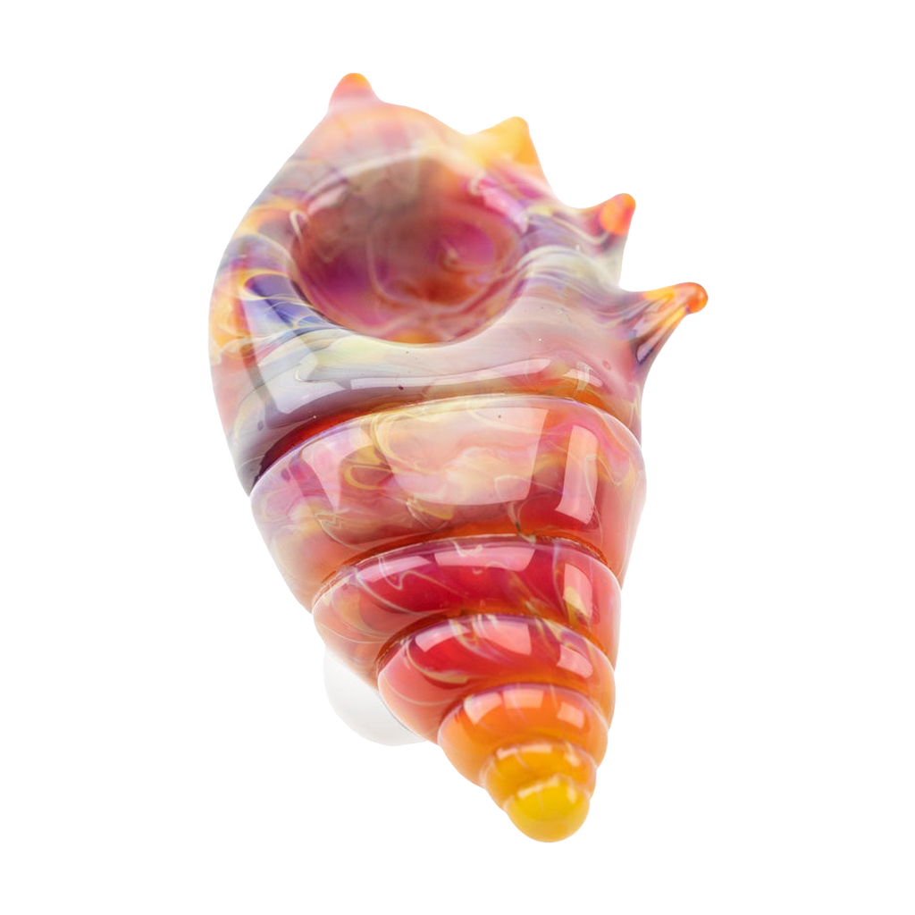 Empire Glassworks 14mm Seashell Bowl Slide, Colorful Borosilicate Glass, Front View