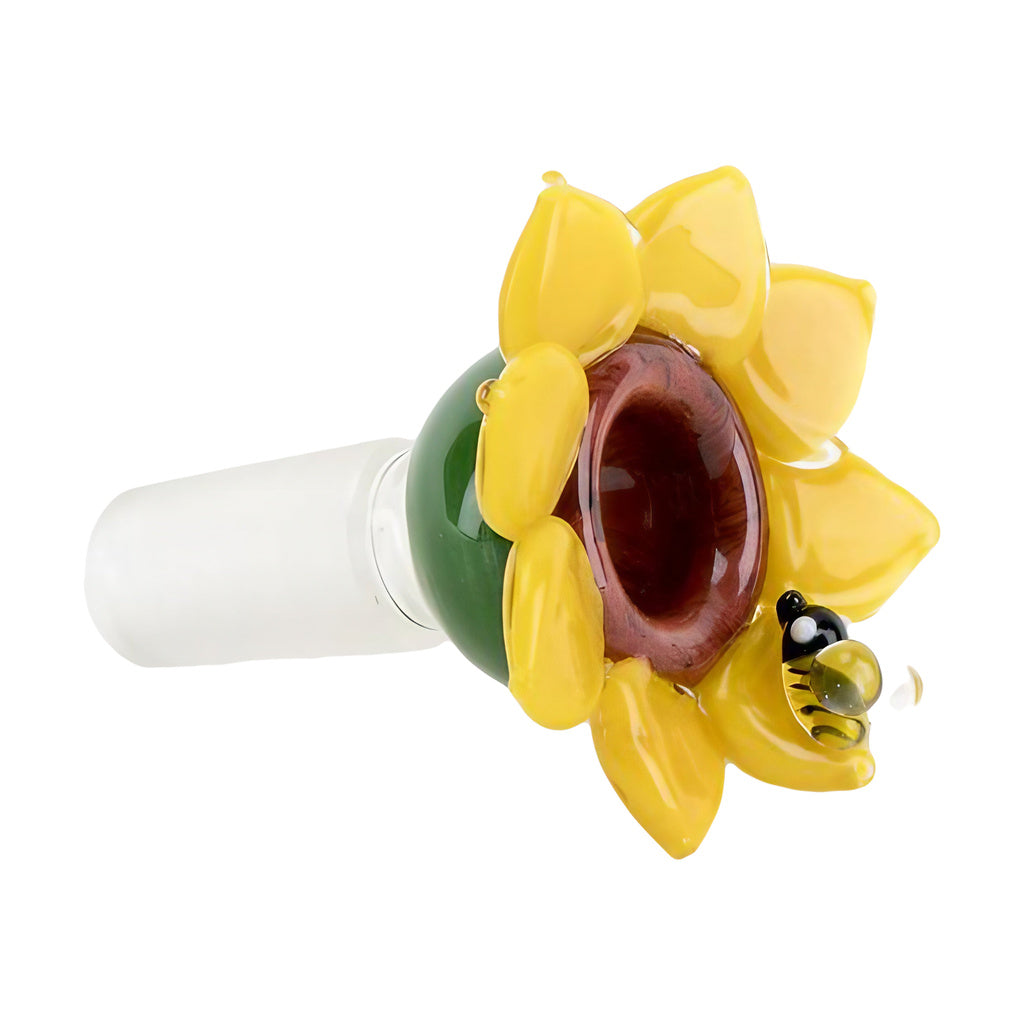 Empire Glassworks Sunflower Bowl for Bongs, 14mm Male Joint, Heady Borosilicate Glass