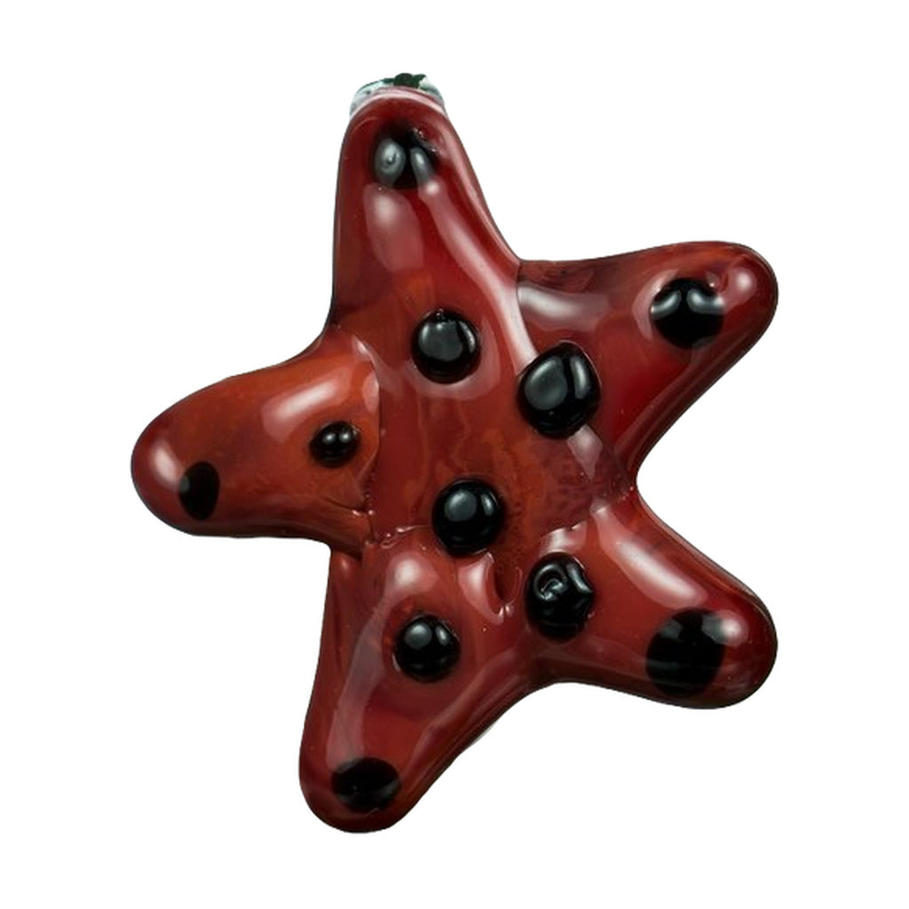 Empire Glassworks - 7" Under The Sea Bong with detailed starfish design, USA made, top view