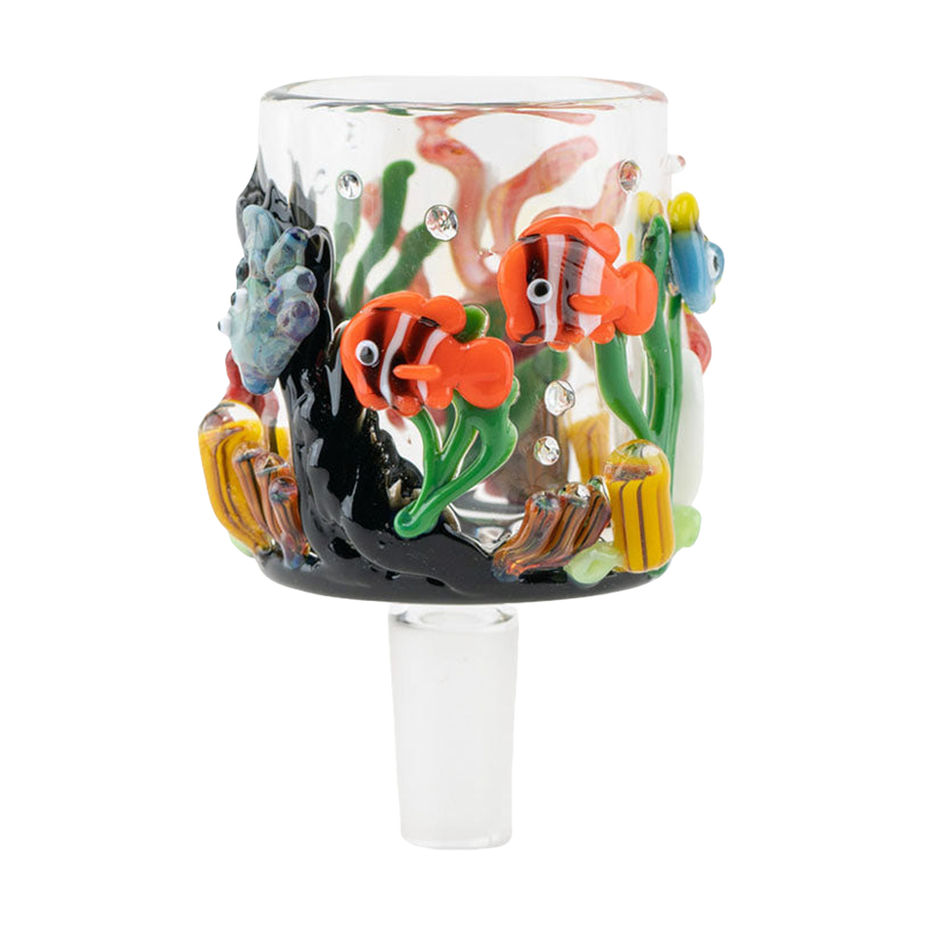 Empire Glassworks Under the Sea 14mm Water Pipe Attachment, Borosilicate Glass, Front View