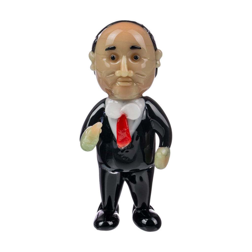 Empire Glassworks - Vladimir Putin Themed Hand Pipe with Deep Bowl, Front View