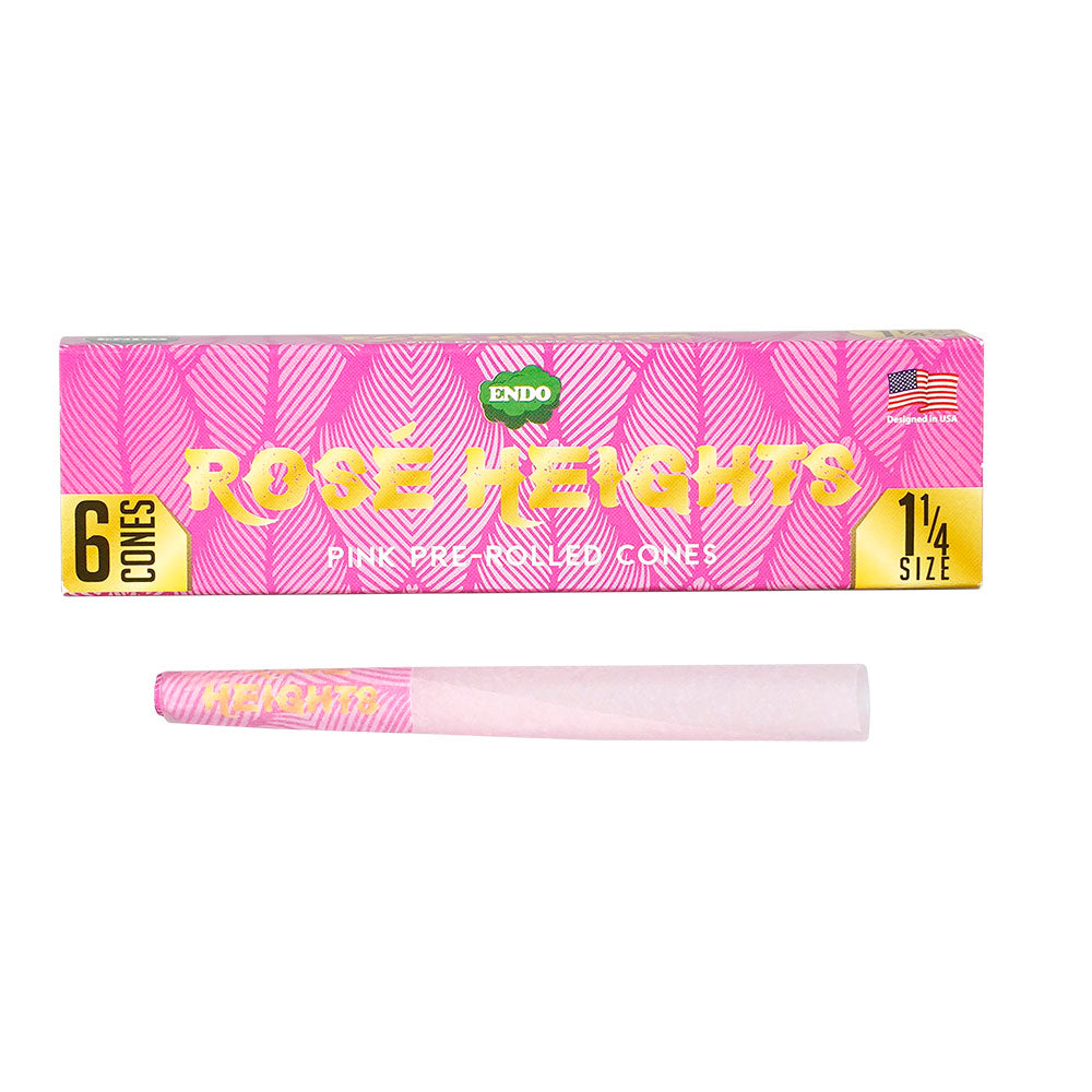 Endo Rose Heights Pink Pre-Rolled Cones 24pc, front view on white background