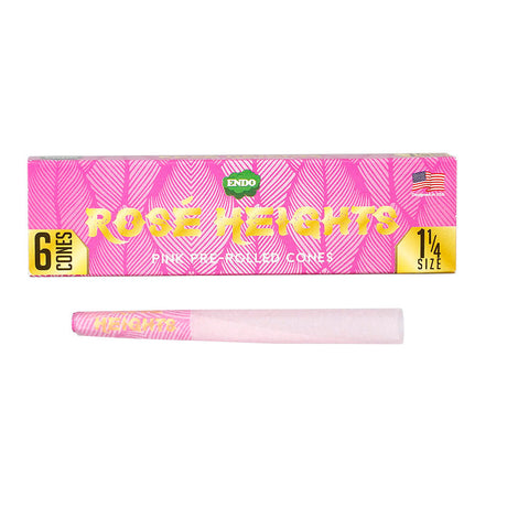Endo Rose Heights Pink Pre-Rolled Cones 24pc, front view on white background