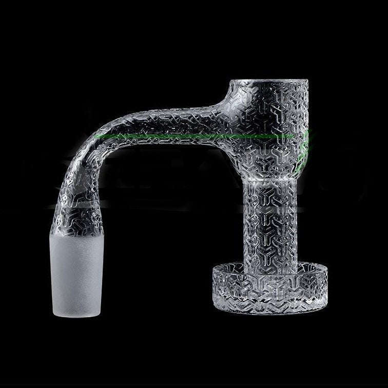 The Stash Shack Etched Pattern Full Weld Terp Slurper, 90 degree 14mm Male, Front View