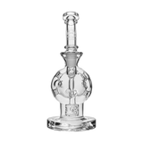 CALIBEAR Exosphere Clear Glass Dab Rig with Beaker Base and Intricate Detailing