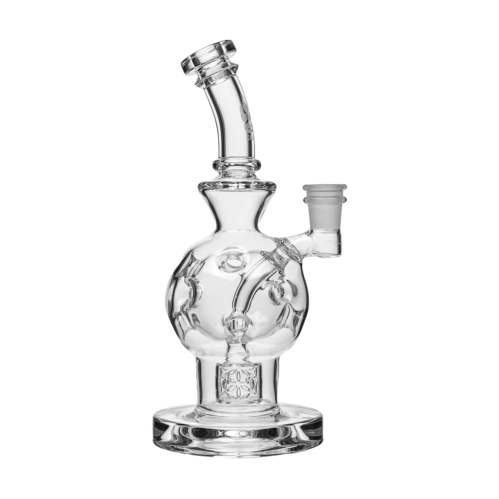 CALIBEAR EXOSPHERE Dab Rig with Clear Glass Beaker Design and 14mm Joint - Front View