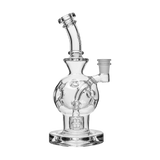 CALIBEAR EXOSPHERE Dab Rig with Clear Glass Beaker Design and 14mm Joint - Front View