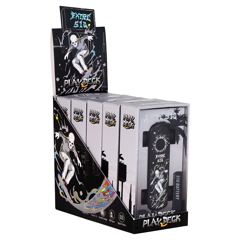 Extre 510 Play Deck Skateboard Vape Battery | 500mAh | 5ct Display