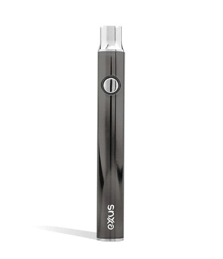 Exxus Plus VV Cartridge Vaporizer in Gun Metal, front view on a white background, ideal for concentrates
