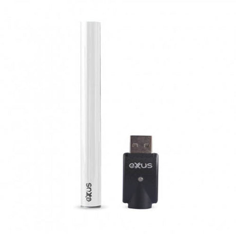 Exxus Tap VV Auto Draw Cartridge Vaporizer, slim design with USB charger, front view