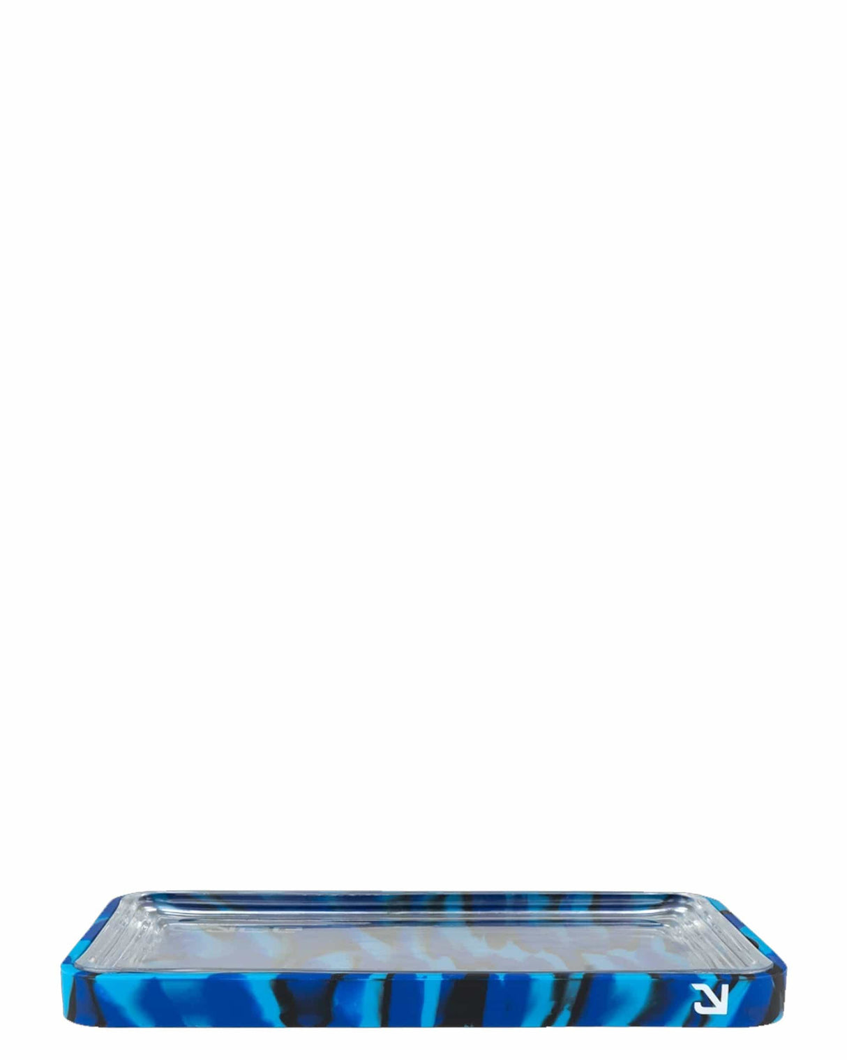 Eyce 2 in 1 Silicone Rolling Tray in Blue, Front View, Durable and Easy to Clean