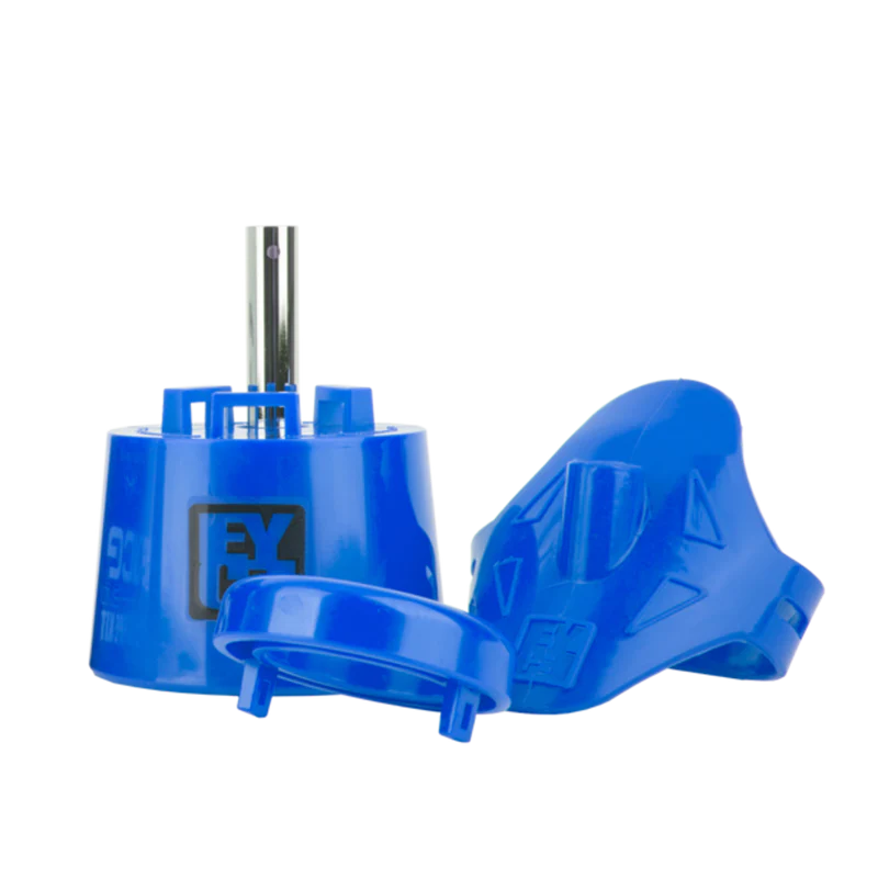 Eyce 2.0 Expansion Kit in blue, silicone bong accessories, front view on seamless black background