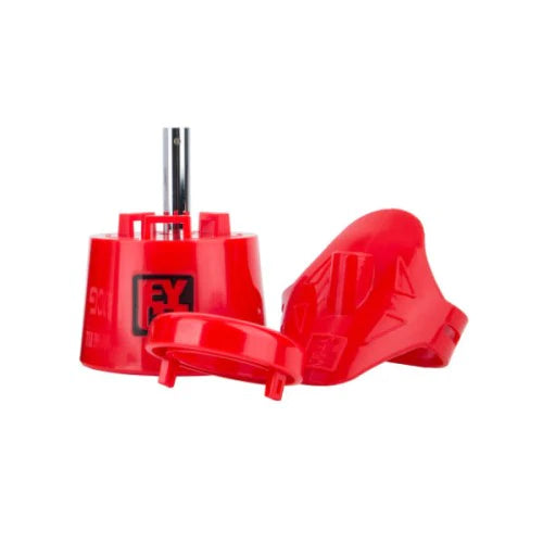 Eyce 2.0 red silicone expansion kit for bongs, durable with easy assembly, front view on white background