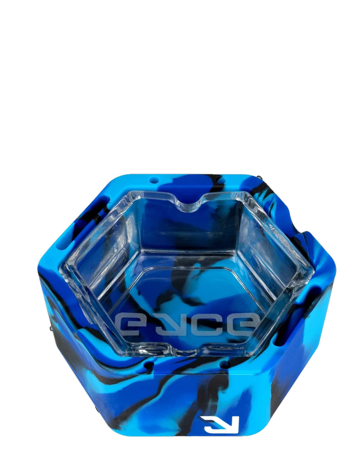 Eyce Silicone Ashtray in Blue Camo - Durable, Easy-to-Clean Design for Dry Herbs