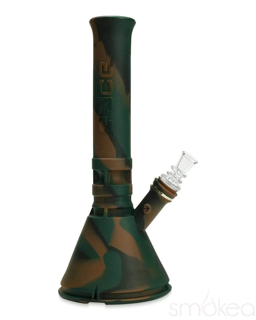 Eyce Beaker in Camo - Durable Silicone Bong with Removable Bowl - Front View