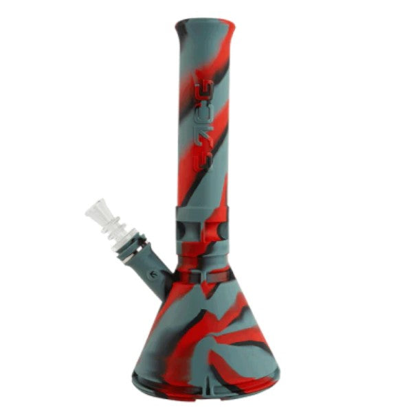 Eyce Beaker in Urban Red, durable silicone design, front view on white background