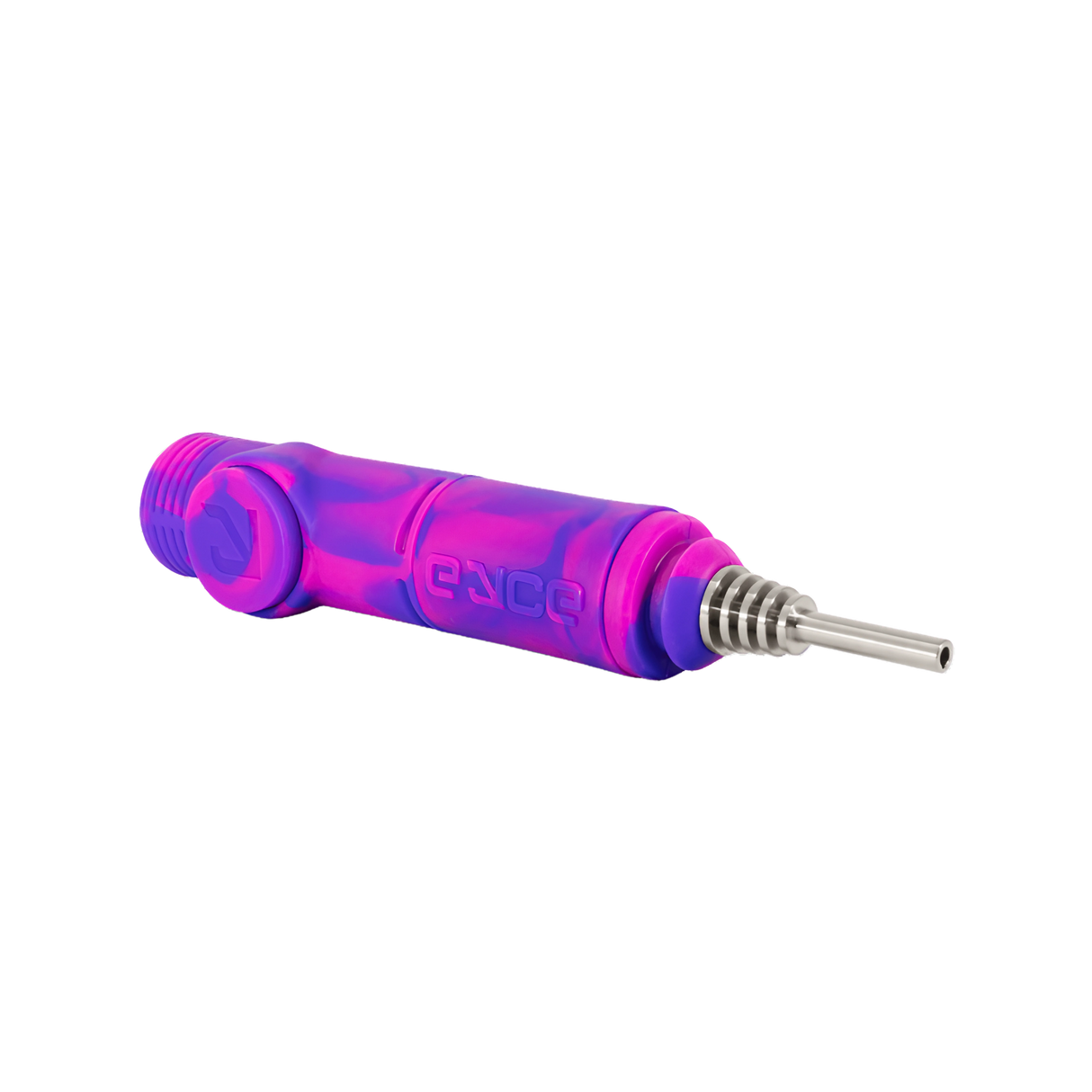 Eyce Collector in purple silicone with titanium dab straw, side view, for concentrates