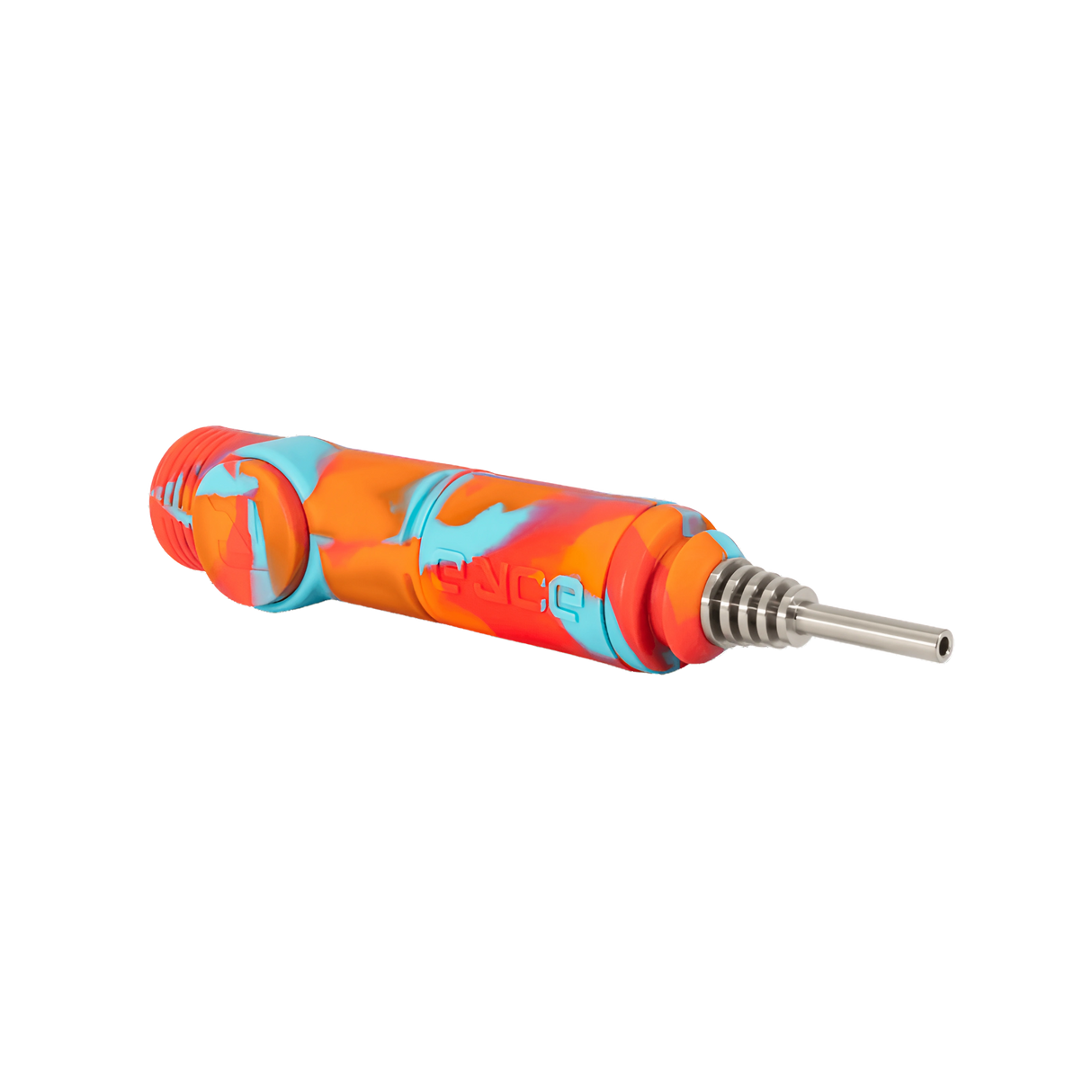 Eyce Collector silicone dab straw in vibrant colors with titanium tip, side view, for concentrates