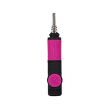Eyce Nectar Collector in black and pink, portable silicone dab straw with titanium tip, front view