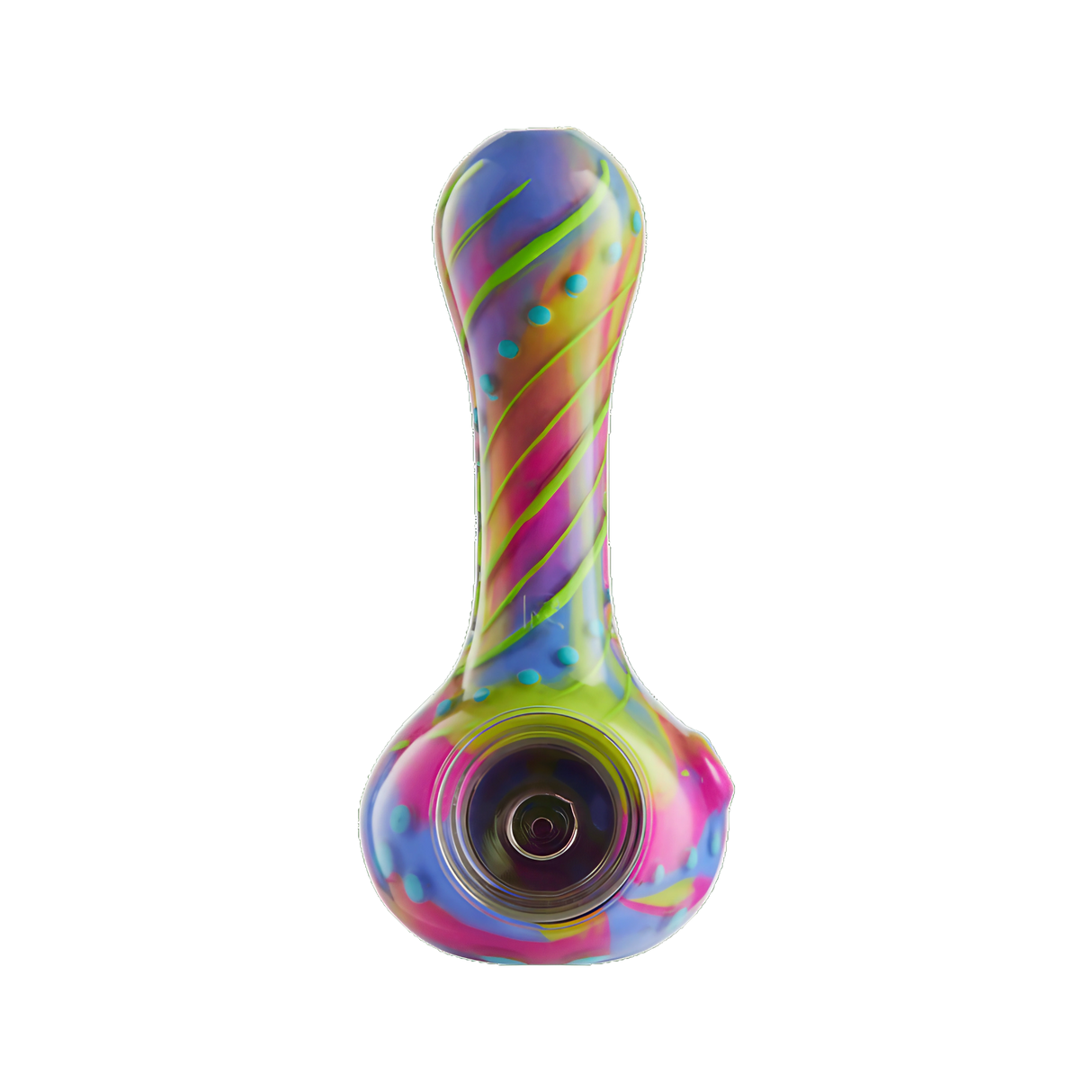 Eyce ORAFLEX Floral Spoon Pipe - Multicolor Silicone - Front View
