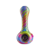 Eyce ORAFLEX Floral Spoon Pipe - Multicolor Silicone - Front View