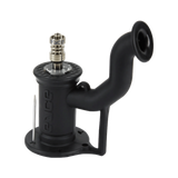 Eyce Rig II Black - Silicone Dab Rig with Titanium Nail, 90 Degree Joint, Portable Design