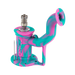 Eyce Rig II in Coral Reef, compact silicone dab rig with titanium nail, 90-degree joint angle