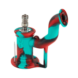 Eyce Rig II Coral Snake - Portable Silicone Dab Rig with Titanium Nail - Side View