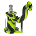 Eyce Rig II silicone dab rig in Creatrgrn, 90 degree joint, side view, portable design