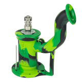 Eyce Rig II Jungle Variant - Durable Silicone Dab Rig with Titanium Nail - Side View