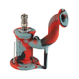 Eyce Rig II in Urbanred, silicone dab rig with titanium nail, 90-degree joint angle, portable design