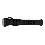 Eyce Shorty Taster in Black - Durable Silicone One-Hitter with Glass Bowl - Front View
