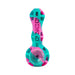 Eyce Spoon hand pipe in Coralreef, portable silicone design with borosilicate glass bowl, front view