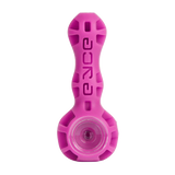 Eyce Spoon in Magenta, Silicone Hand Pipe with Borosilicate Glass Bowl, Portable Design - Front View
